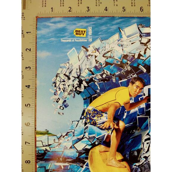2004 Best Buy Print Ad Man Surfing Wave of Electronics Thousands Possibilities - Picture 6 of 10